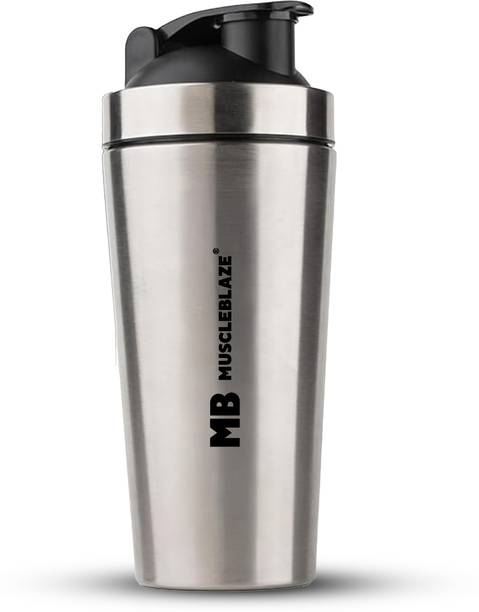 MUSCLEBLAZE Stainless Steel Gym Shaker | Leak-Proof 700 ml Stainless Steel Shaker