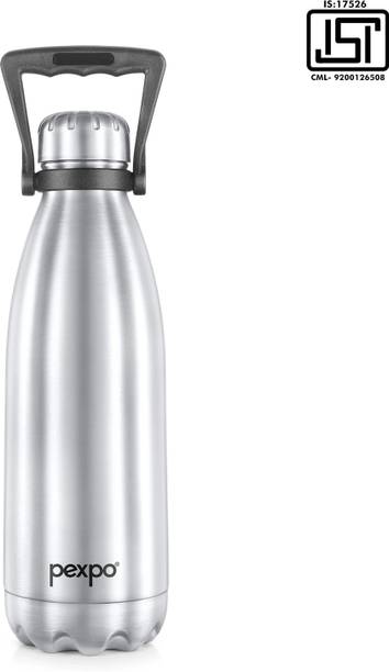 pexpo Echo 1500, Hot and Cold thermosteel Water Bottle With Carry Handle 1500 ml Steel Flask