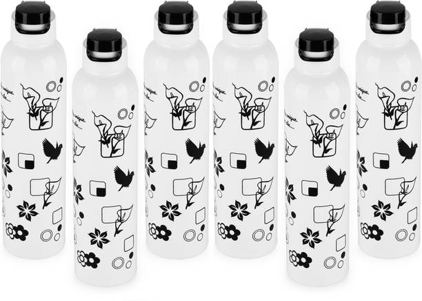 DIPZONVILLA Premium Quality Flower Printed Round Shape water bottle set fridge Water Bottle 1000 ml Bottle