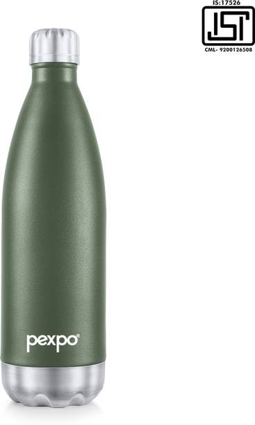 pexpo 24 Hrs Hot and Cold ISI Certified , Electro Vacuum insulated Water Bottle 1000 ml Flask