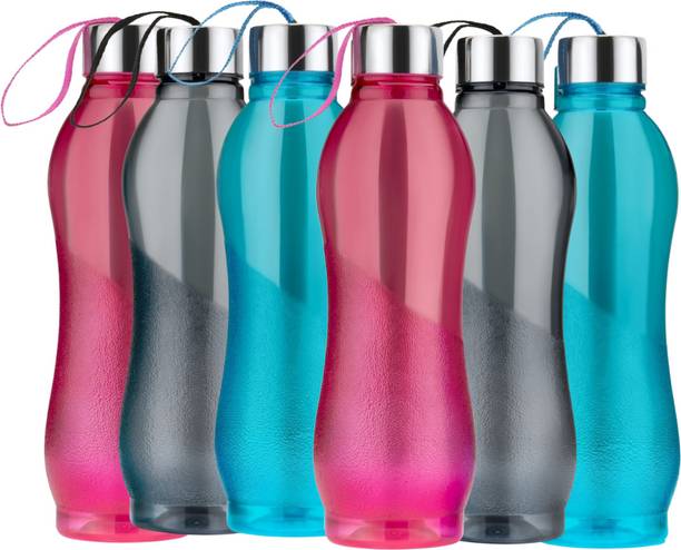 Sloppy Steel Cap Round Water Bottle Set For Fridge Office School Kids Bottle Set 1000 ml Bottle