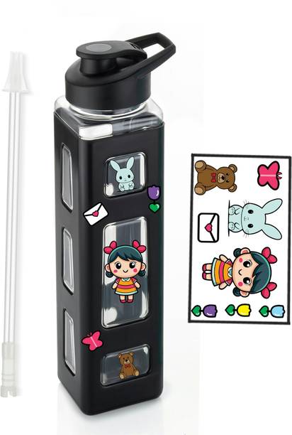 2Mech Water Bottle With Convenient Straw and Sticker Fancy Kids Water bottle 1005 ml Bottle