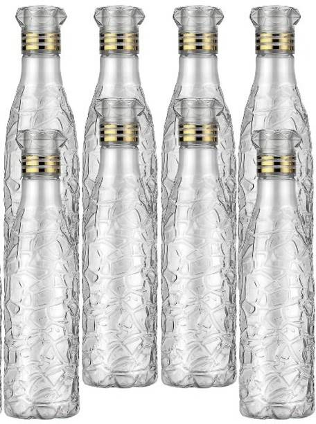 Anzal Transparent Crystal Water Bottle for Fridge Unbreakable Bottle 1000 ml Bottle With Drinking Glass