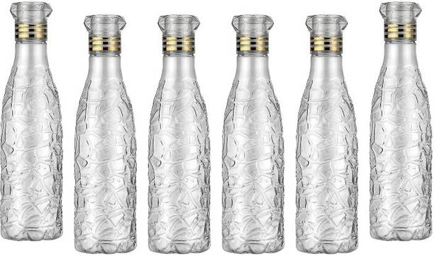 AneriDEALS Zig Zag Water Bottle for Fridge, for Home Office Gym School Boy, Unbreakable 1000 ml Plastic Bottle