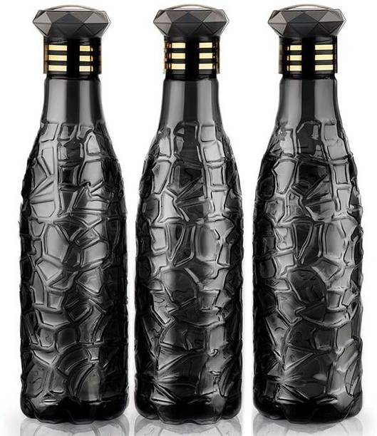 Anzal ZIG-ZAG Pattern With Golden Ring Drinking Water Bottles 1000 ml Bottle 1000 ml Bottle