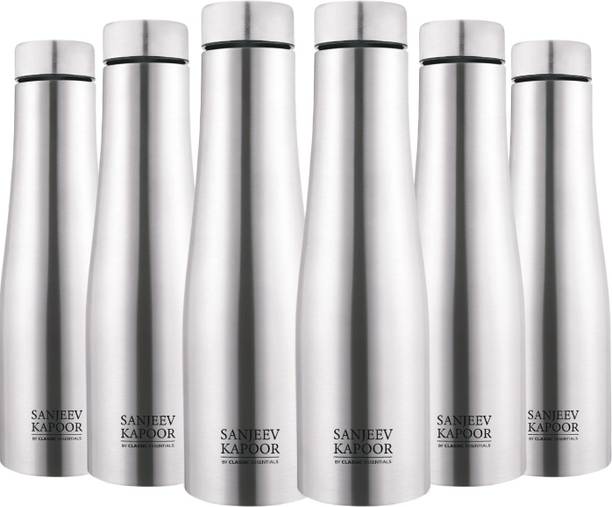 Classic Essentials Stainless Steel Puro Water Bottle 1000ml(Pack of 6) 1000 ml Steel Bottle