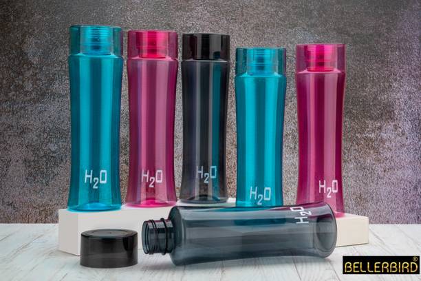 BELLERBIRD Premium Quality Unbreakable Material Round Shape H2o Water Bottle For Fridge 999 ml