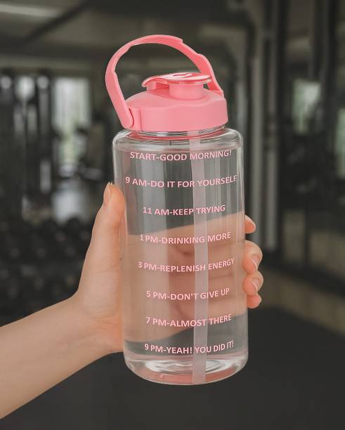 2Mech 2ltr Sports Motivational Water Bottles with Time Marker GYM Water Bottle 2000 ml Bottle