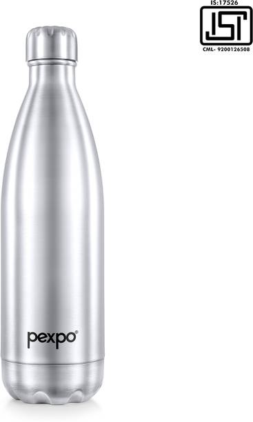 pexpo 24 Hrs Hot and Cold ISI Certified , Electro Vacuum insulated Water Bottle 1000 ml Flask