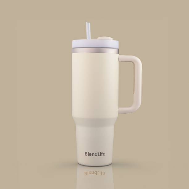 BlendLife Insulated Vacuum Tumbler With Straw for Water, Iced Drinks, Tea or Coffee 1200 ml Flask