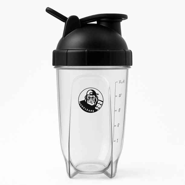 Muscleape Bullet Protein Shaker Bottle 750 ml|Leak-Proof, BPA-Free Shaker with Mixing Ball 750 ml Plastic Shaker