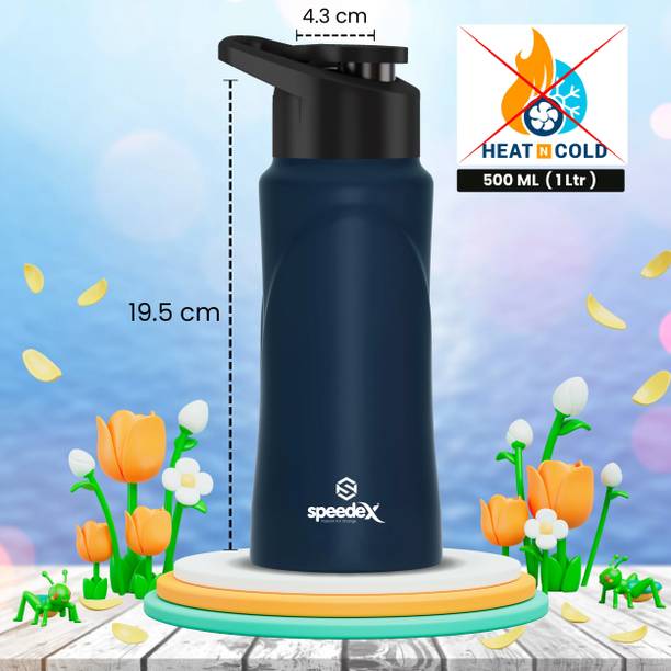 SPEEDEX Stainless Steel Water Bottle for Office School Light Weight for Boys Girls Kids 500 ml