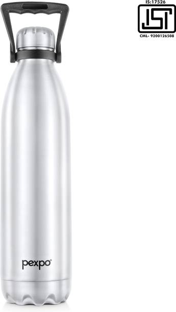 pexpo 2000ml 24 Hrs Hot and Cold Vacuum Insulated Water Bottle With Carry Handle, Echo 2000 ml Flask