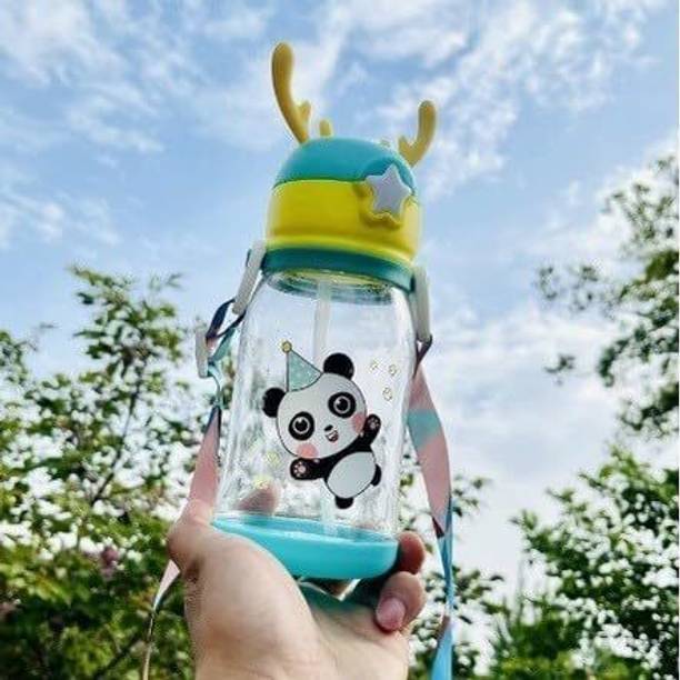 AK10ZONE Water Bottle for Kids, Cute Design Water Bottle with Sipper, Sipper Bottle 500 ml Plastic Bottle