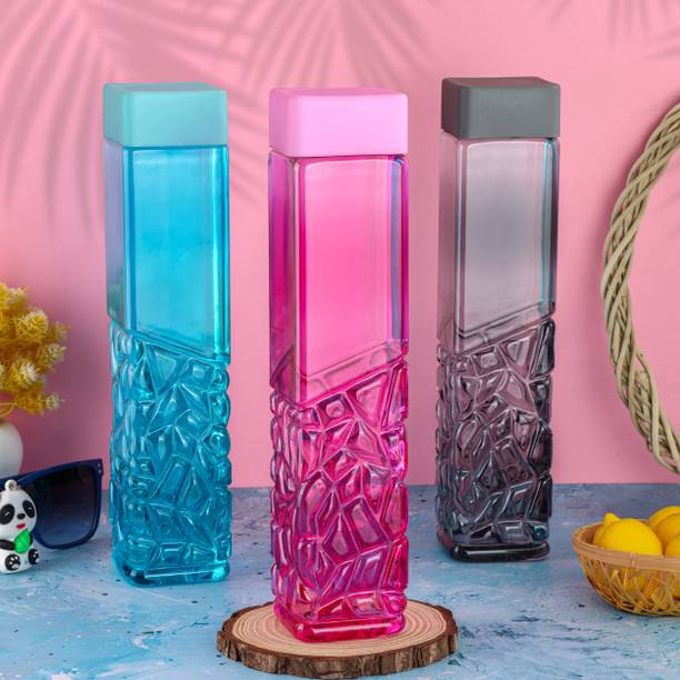 2Mech Plastic square water bottle set for kitchen 800 ml Bottle