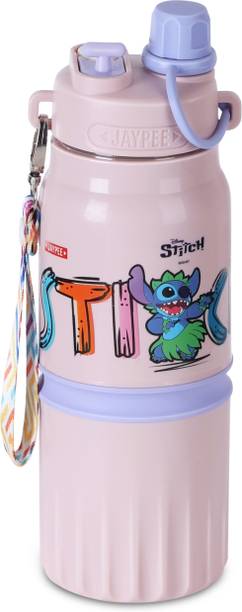 JAYPEE HEROZE LILO & STITCH Insulated Water bottle Kids and Gifting Use with Strap 600 ml Stainless Steel, Plastic Bottle