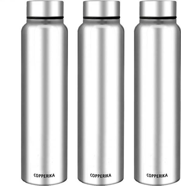 Copperika Premium Stainless Steel Water Bottle 1Litre | 100% Leak Proof | BPA & Rust Free 1000 ml Bottle