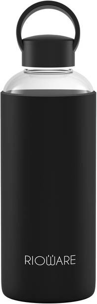Rioware Aquashot Borosilicate Glass Water Bottle for Fridge,Home,Office & Gym 750 ml