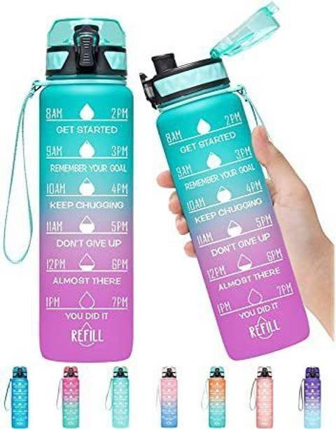 Prihit MOTIVATIONAL ATRACTIVE SPORTS BOTTLE PACK OF 1 1000 ml Silicone Bottle