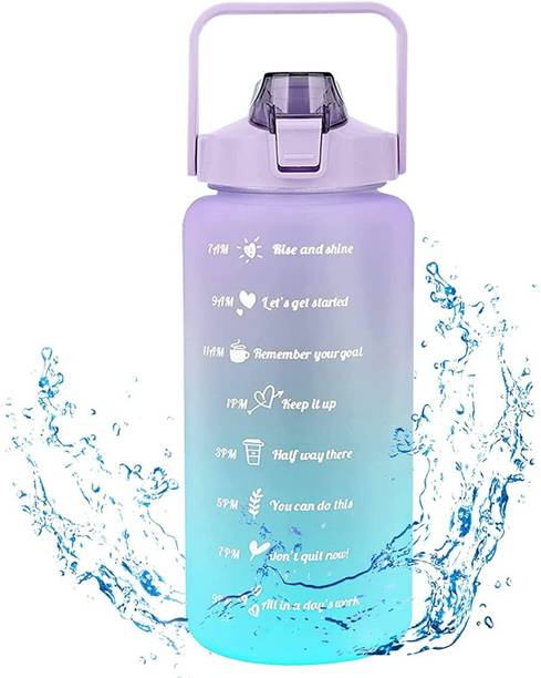 Virtuous Water Bottle with Straw, Sports Water Bottles with Handle 2ltr 2000 ml Bottle
