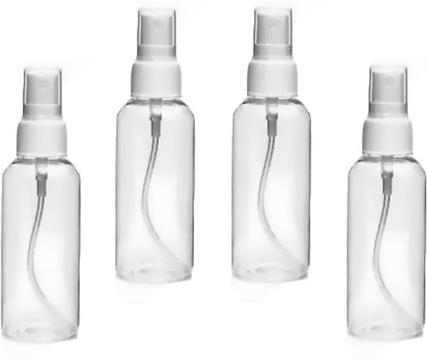 EverGlam 4pc Transparent Empty Spray Bottle 50 ml Each Bottle 200 ml Plastic Bottle