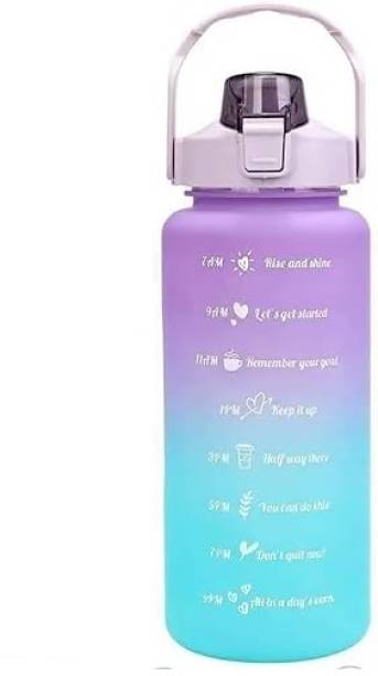 Da Novira Motivational Time Marker Non-Toxic Water bottle For Adults & Kids (Random Color) 2000 ml Bottle