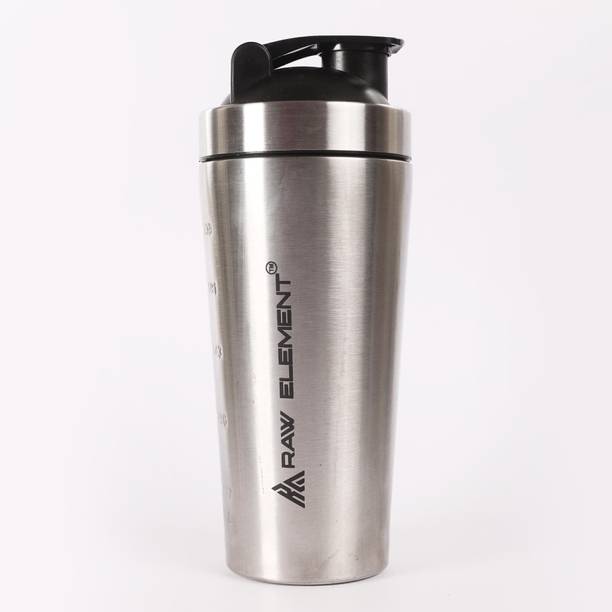 Raw Element Stainless Steel Gym Shaker 750ml – Leakproof Shaker Bottle for Protein 750 ml Steel Sipper