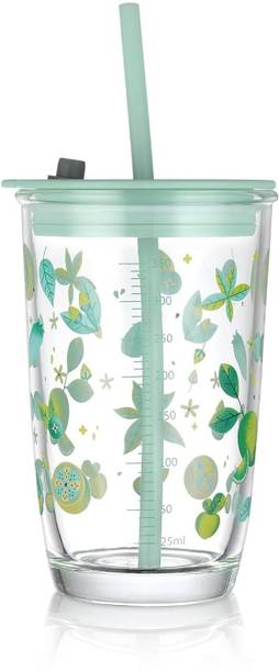 अधुनिक Coffee Can Glass Sipper Tumbler with Lid Straw ग्लास मग