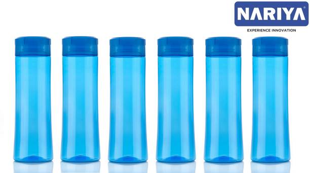 nariya AMAZING SHAPE PLASTIC WATER BOTTLE IN BLUE COLOR LEAK PROOF AND TRANSPARENT 1000 ml Bottle