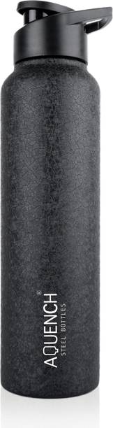 AQUENCH LEAN 1L Stainless Steel Charcoal Black Coloured Water Bottles 1000 ml Steel Bottle