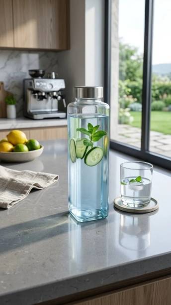 Maya SH_BOTTLE SQUARE 1000ML PK01 1000 ml Glass Bottle