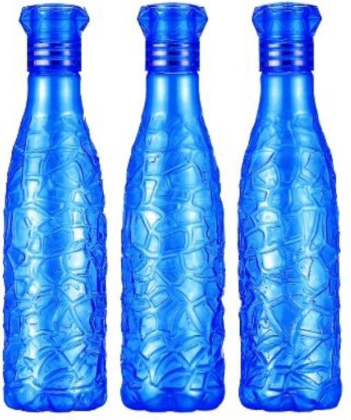Anzal ZIG-ZAG Pattern Multicolor Drinking Water Bottles 1000 ml Bottle 1000 ml Bottle With Drinking Glass