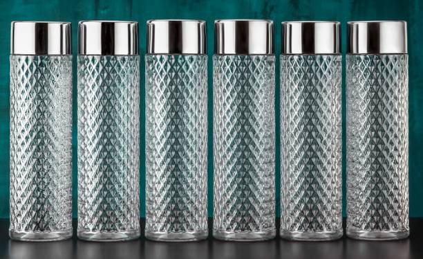 Sloppy Round Diamond 6PCS Premium Water Fridge Bottles (Set Of 6) 1000ml Bottle 1000 ml