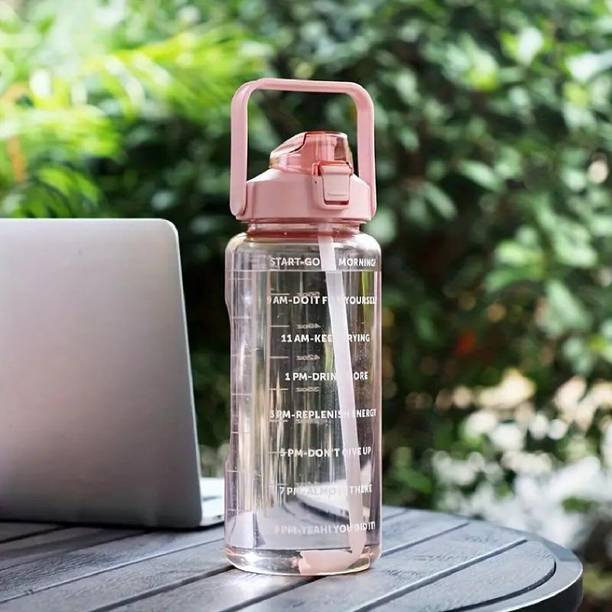 rvmart Transparent Motivational Water Bottles with Time Marker 2000 mlrv020 2000 ml Bottle