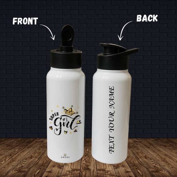 K K CROSI Your Name Written Stainless Steel Thermos Customized Water Bottle 750 ml Bottle