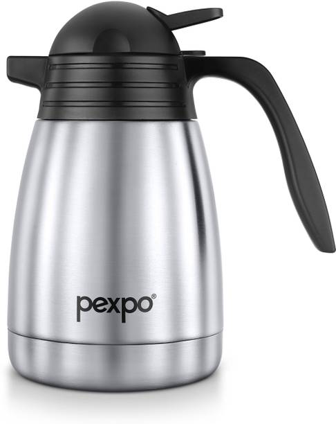 pexpo Stainless Steel Vacuum Insulated Cosmo Carafe, Hot and Cold Tea/Coffee 1000 ml Flask