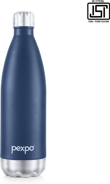pexpo 24 Hrs Hot and Cold ISI Certified , Electro Vacuum insulated Water Bottle 1000 ml