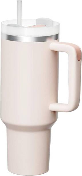 papita Tumbler for Hot and Cold Insulated Tumbler Lid SS TumblerStraw Cream-PPT Stainless Steel Coffee Mug