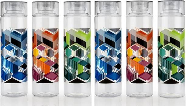 Sentricus Printed Round Plastic Drinking Water Bottles 1000 ml Bottle 1000 ml Bottle
