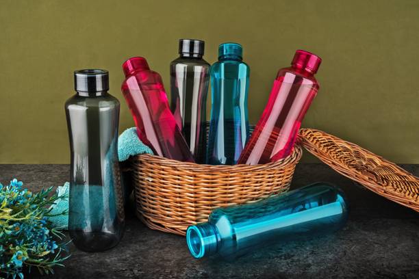 BELLERBIRD Premium Quality Unbreakable Latest Design Round Cruve Shape H2o Water Bottle 1000 ml Bottle