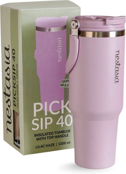 Nestasia PickSip 40 Insulated Tumbler With Top Handle Lilac Haze 1200 ml