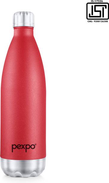 pexpo 24 Hrs Hot and Cold ISI Certified , Electro Vacuum insulated Water Bottle 1000 ml