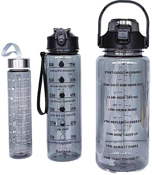 SeaRegal लीकप्रूफ अनब्रीबल बीपीए मुक्त यात्रा 2000 ml पीने के ग्लास के साथ बॉटल