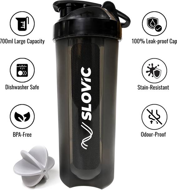 SLOVIC Leak-Proof Gym | Protein with Typhoon Blender | BPA-Free 700 ml Shaker