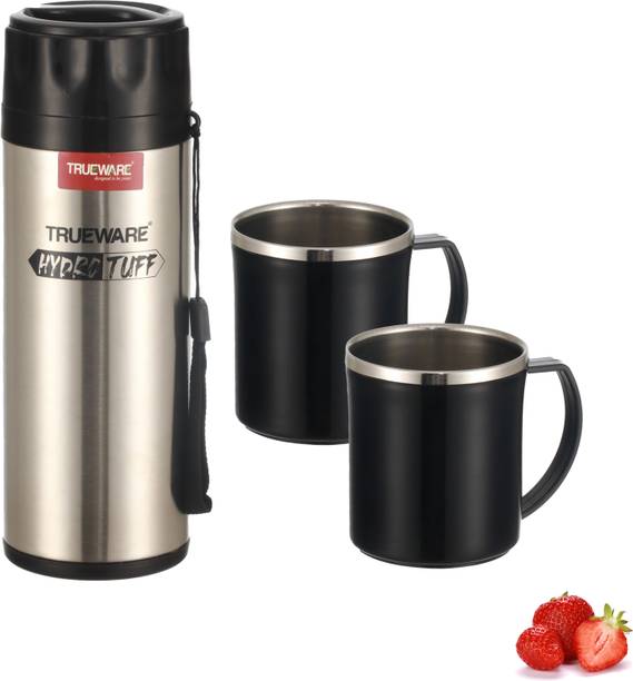 Trueware NEO Tuff 500 SS Flask With 2 Cup (SS Inner) 500 ml