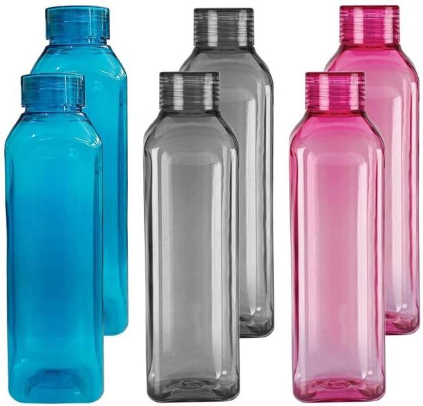 DIPZONVILLA Fridge Bottles Plastic Food Grade Square Shape water set Home Office bottle 1000 ml Bottle