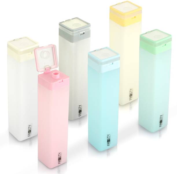 CHHAAVA Food Grade Fridge Square Water Bottle Gift Set(6 pieces, 1L,Assorted) 1000 ml Bottle