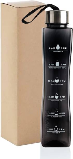 2Mech Motivational Time marker water bottles with steel cap 850 ml Bottle