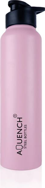 AQUENCH LEAN 1L Stainless Steel Pink Coloured Water Bottles 1000 ml Steel Bottle