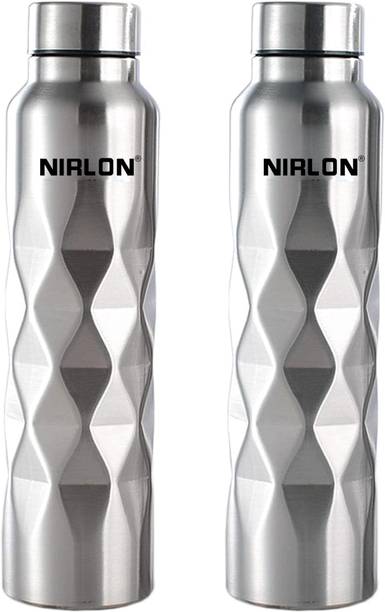 NIRLON क्रिस्टल कूल सिंगल वॉल स्टेनलेस स्टील फ्रिज पानी की बोतल 1000 ml बॉटल